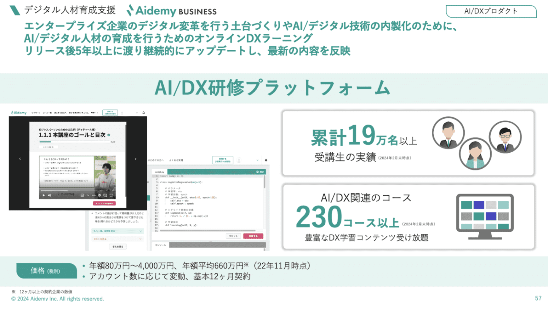 AI/DX研修プラットフォーム